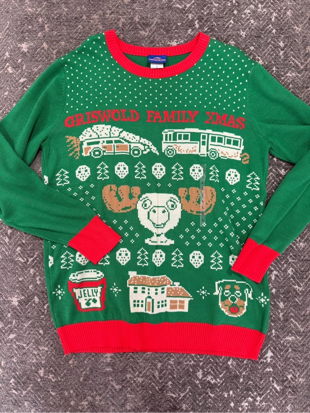 National Lampoon’s Christmas Vacation Griswold Family Christmas Sweater (Large)